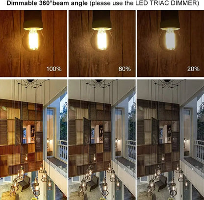 Decorbites™ G45 4W E27 Dimmbare LED-Globenlampe, Vintage-Edison-Stil, 2700K-6000K