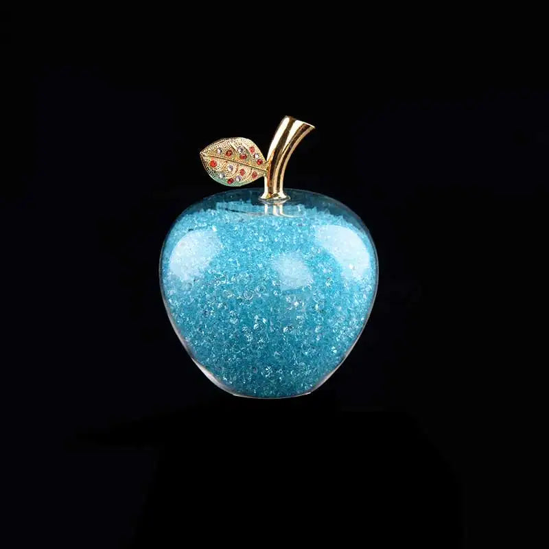 Crystal Apple Paperweight Decor