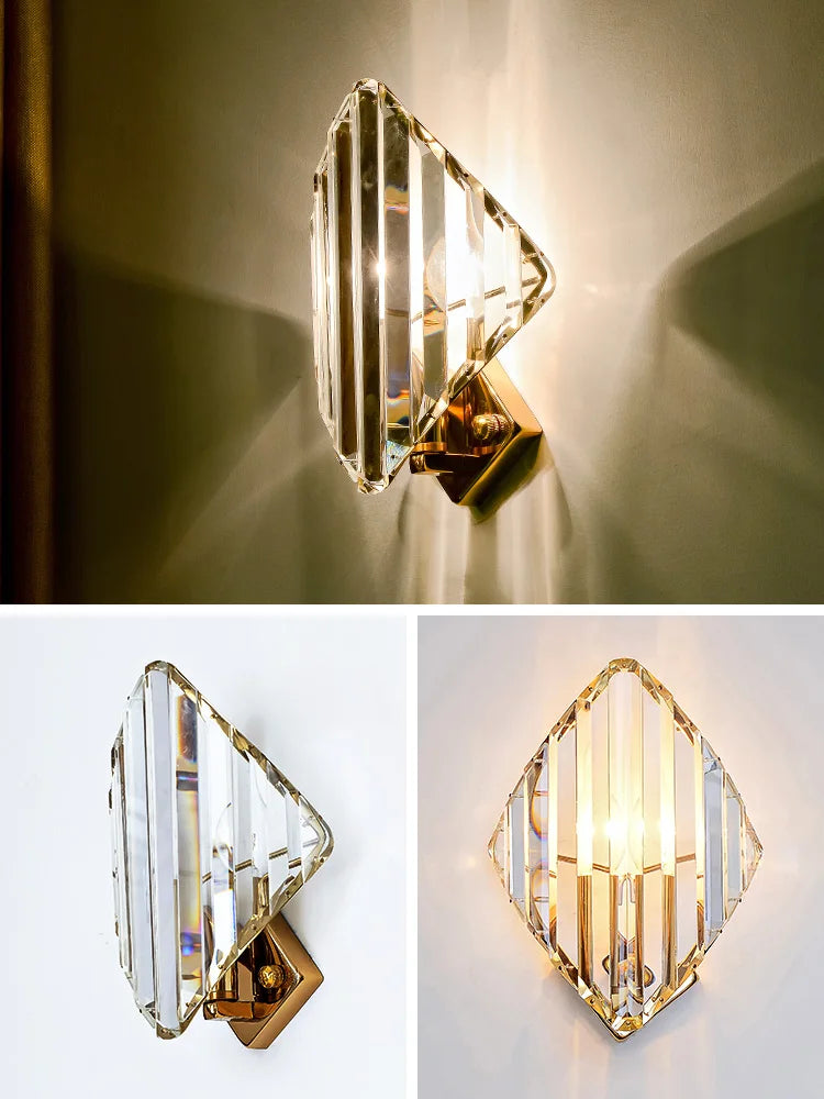 Decorbites™ Kristall-Wandleuchte: Moderne Wandlampe für luxuriöse Wohnzimmer, Schlafzimmer, Hotelgänge