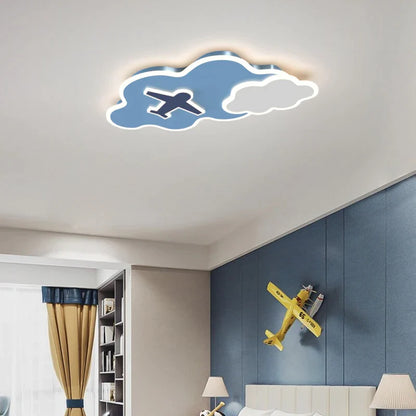 DecorBites™ Kids Space Theme Ceiling Lamp - Astronaut & Airplane Design for Bedroom