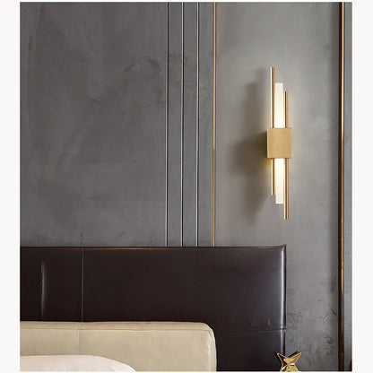 DecorBites™ Golden LED Wall Lamp for Elegant Home and Hotel Lighting