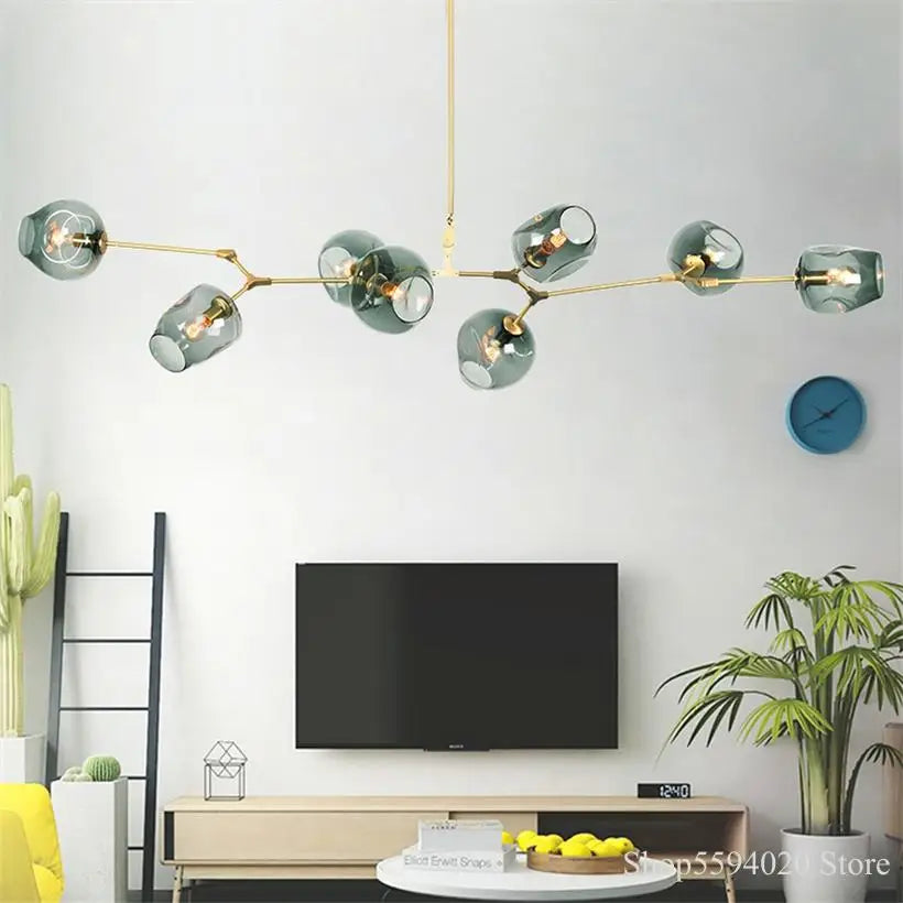 Decorbites™ Glas Schwarz/Gold Anhänger LED-Lichter für Wohnzimmer Schlafzimmer - Hängelampe