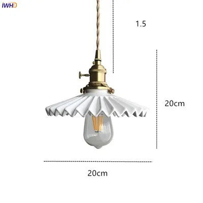 Decorbites™ Japanische Keramik-Hängeleuchte Kupfer Vintage Nordisches Lampenarmatur für Heimdekoration
