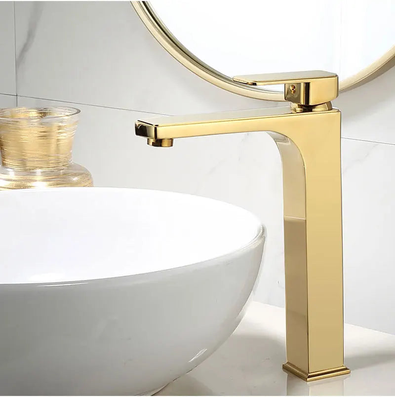 Decorbites™ Gold Beckenarmatur: Einhebel-Waschbeckenhahn & Messing-Waschbeckenmischer