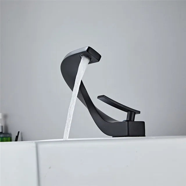 Gold White Basin Faucet