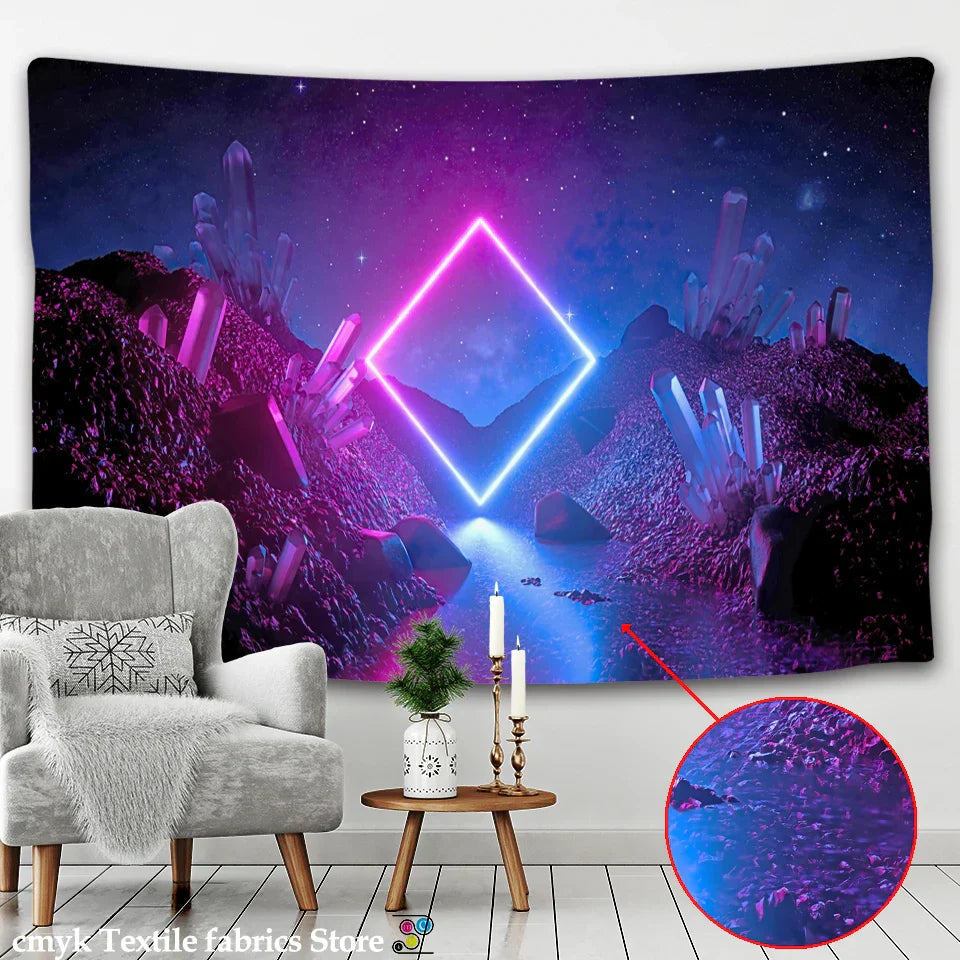 Decorbites™ Galaxy Tapisserie: Psychedelische Hippie-Heimdekoration & Wandbehänge