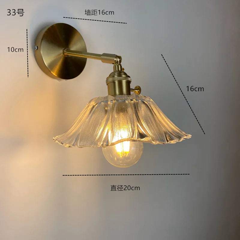 Decorbites™ LED-Wandleleuchte aus klarem Glas | Moderne Kupfer-Badspiegelleuchte Treppenlicht