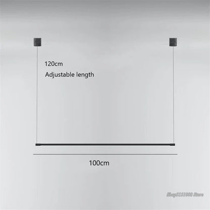 Black Linear Metal LED Pendant Light
