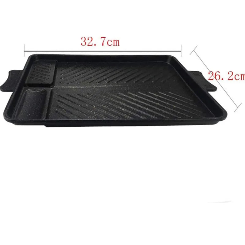 Decorbites™ Korean Grill Pan: Antihaftiges rauchfreies BBQ-Tablett für Grillen drinnen/ draußen