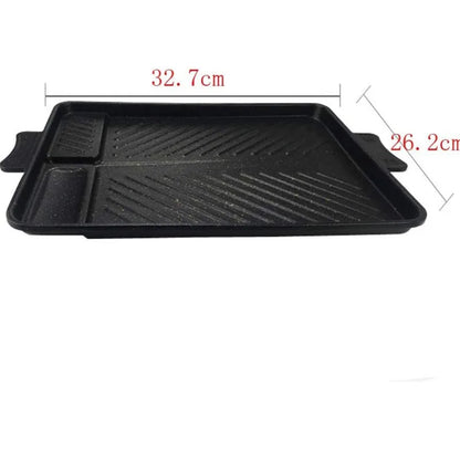 Decorbites™ Korean Grill Pan: Antihaftiges rauchfreies BBQ-Tablett für Grillen drinnen/ draußen
