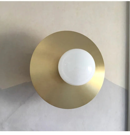 DecorBites™ Golden Glass Ball Sconce Wall Light Fixture for Home Decor