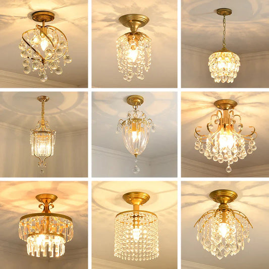 Decorbites™ Gold Kristall Runder Deckenleuchter für das Wohnzimmer LED-Leuchten