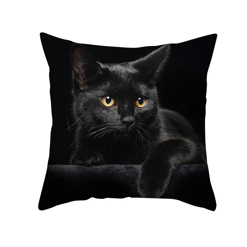 Decorbites™ Schwarze Katze Kissenbezüge - Süße Katzenliebhaber Kissenhülle