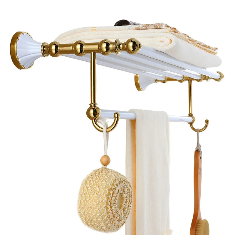 Gold White Bathroom Set