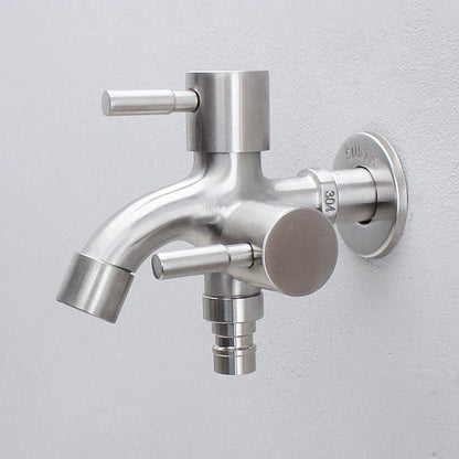 DecorBites™ Dual-Outlet Stainless Steel Faucet for Outdoor Garden Sink and Washing Machine