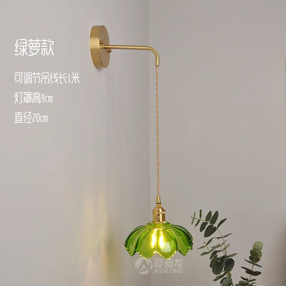 Decorbites™ Grüne Glas-Hängeleuchte - Kupfer Nordische Moderne Pendelleuchten für Schlafzimmer, Bar, Restaurant