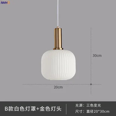 Decorbites™ Glas-Hängeleuchten: Moderne nordische Stil LED-Hängeleuchte für Schlafzimmer, Wohnzimmer, Esszimmer