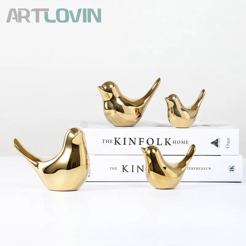 Gold Camel Ceramic Figurines