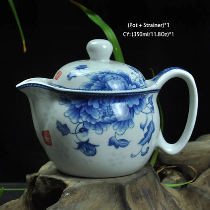 Decorbites™ Drachen-Teekanne-Teeset, Porzellan-Kung-Fu-Teegerät für Pu-Erh-Oolong-Zeremonie