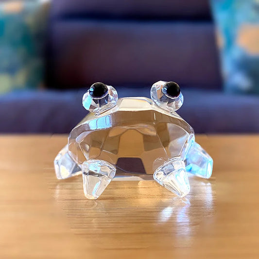 Decorbites™ K9-Kristallglas-Frosch-Figur Skulptur Briefbeschwerer Wohnungsdekoration Geschenk