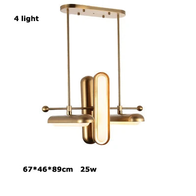 DecorBites™ Gold Iron Glass Chandelier for Dinning Room - Art Deco Lighting