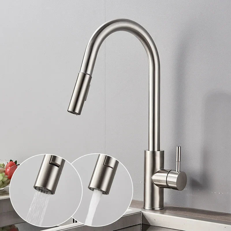 Gold Brass Rotatable Mixer Kitchen Faucet