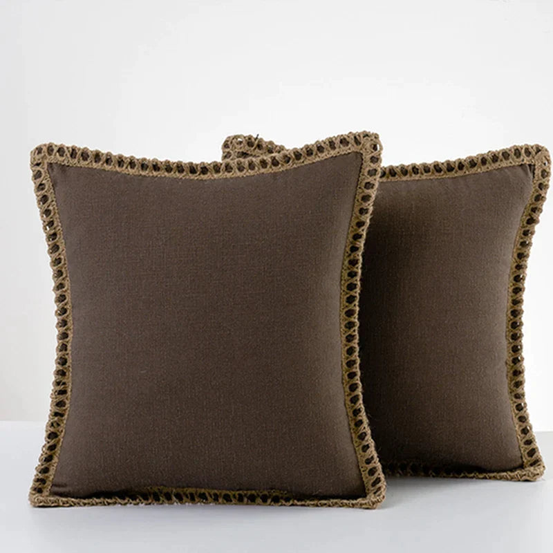 Decorbites™ Leinen-Quadrat-Kissenbezüge-Set – Wohnaccessoires für Sofa, Couch, Bett