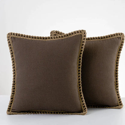 Decorbites™ Leinen-Quadrat-Kissenbezüge-Set – Wohnaccessoires für Sofa, Couch, Bett