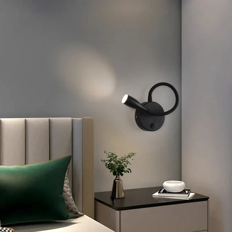 Decorbites™ LED-Nachttisch-Wandleuchte mit USB-Anschluss & Schalter – Modernes nordisches Design