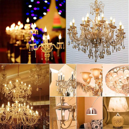 DecorBites™ LED Flame Bulb E12 E14 C35 Retro Candle Filament 4W 6W Dimmable Warm White