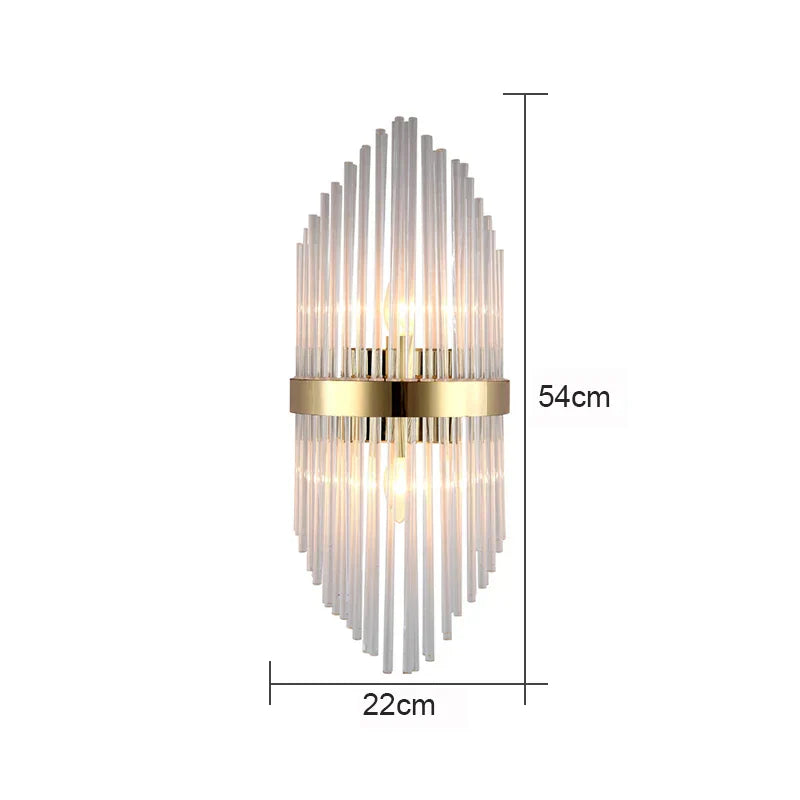 Decorbites™ Glasstab-Kristall-Wandleuchte: Moderne nordische Lichtluxus für Schlafzimmer, Wohnzimmer