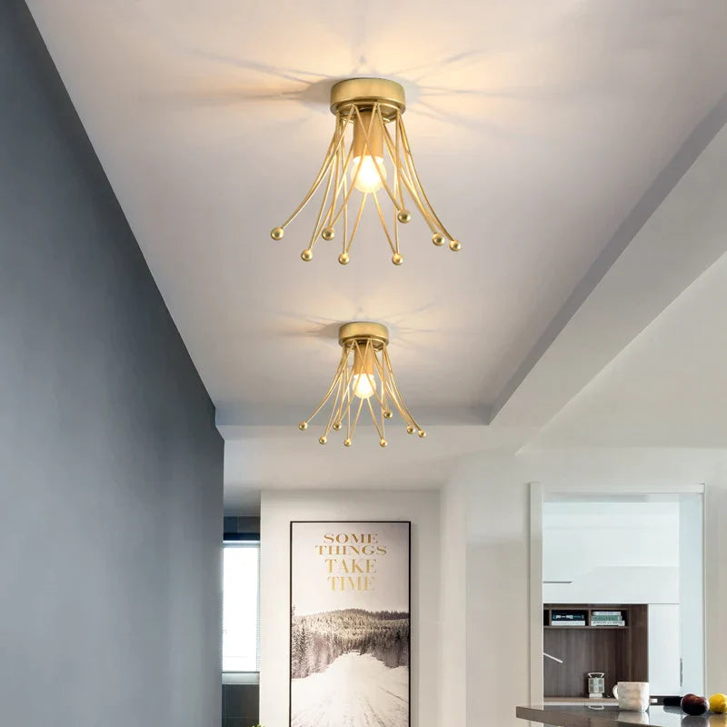 Gold Crown Ceiling Light