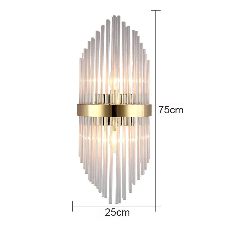 Decorbites™ Glasstab-Kristall-Wandleuchte: Moderne nordische Lichtluxus für Schlafzimmer, Wohnzimmer