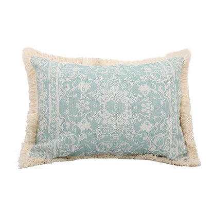 Decorbites™ Grünes Fransen-Kissenbezug 45x45cm/30x50cm aus Baumwolle und Leinen für die Heimdekoration