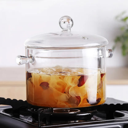Decorbites™ Glas-Kochtopf – Hitzebeständiger Herdtopf zum Kochen von Wasser, Nudeln und Suppenzubereitung