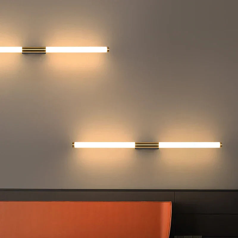 Gold Tube LED Sconce