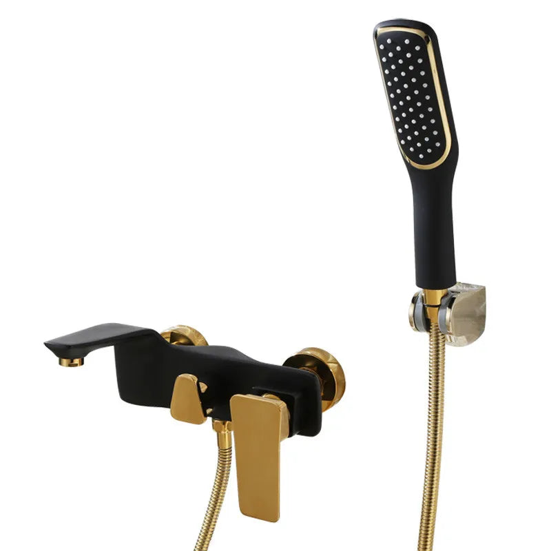 Gold White Wall Faucet