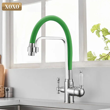 Decorbites™ Schwarz montierter Küchenarmatur mit 360° Drehung und Reiner-Wasser-Filter