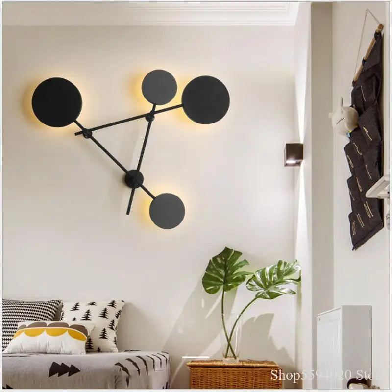 Decorbites™ Geometrische Eisen-Wandleuchte: Modernes nordisches Design, LED, Dekoration für Wohnzimmer & Schlafzimmer