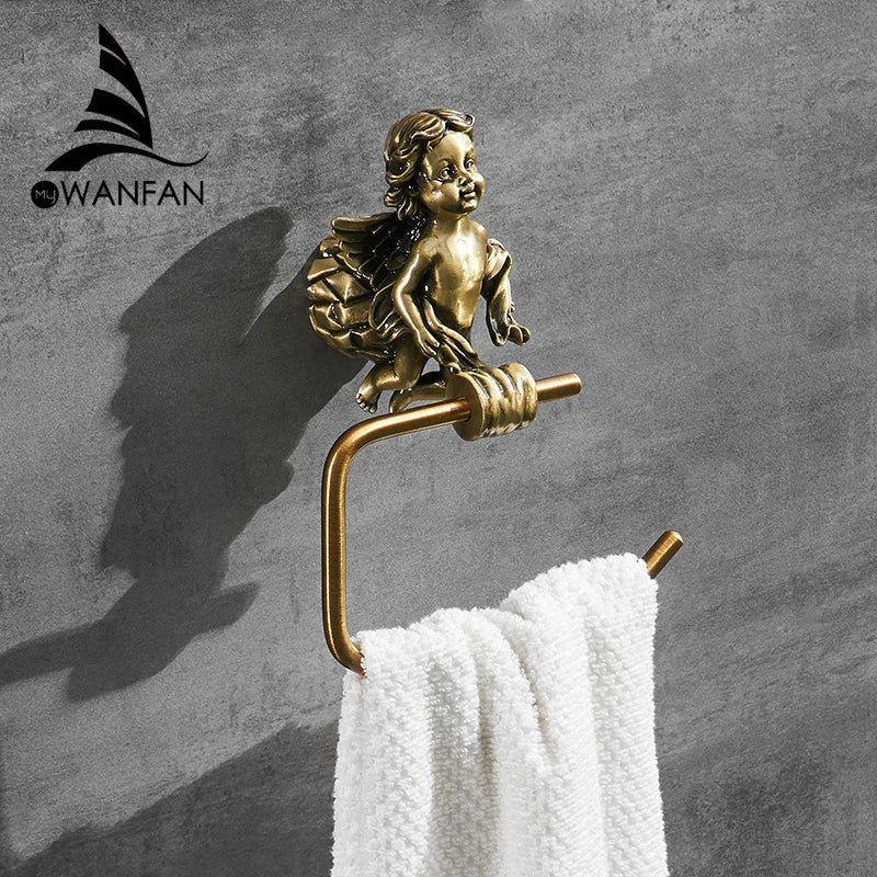 Gold Brass Towel Ring