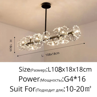 DecorBites™ Dandelion Flower Chandelier LED Lamp for Living Room Bedroom Restaurant Bouquet Decor