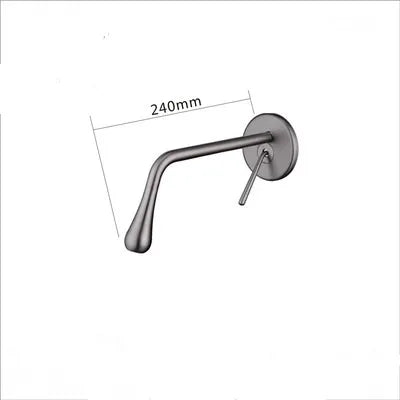 Decorbites™ Gebürsteter Gold Waschbeckenarmatur, Heiß- und Kaltmischbatterie, In-Wand-Wassertropfenarmatur