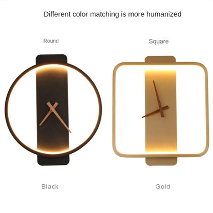 Decorbites™ LED-Wandlampe Wanduhr Modernes Design Nordisch Luxuriös Einfach Für Hotel Nachttisch