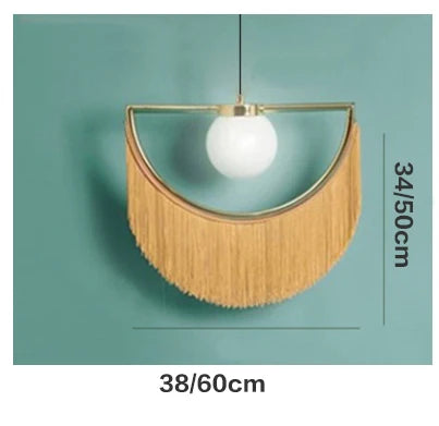 Decorbites™ Bunte Quasten-Glasball-Hängeleuchte für Boho-Minimalistischen Stil im Schlafzimmer & Restaurant