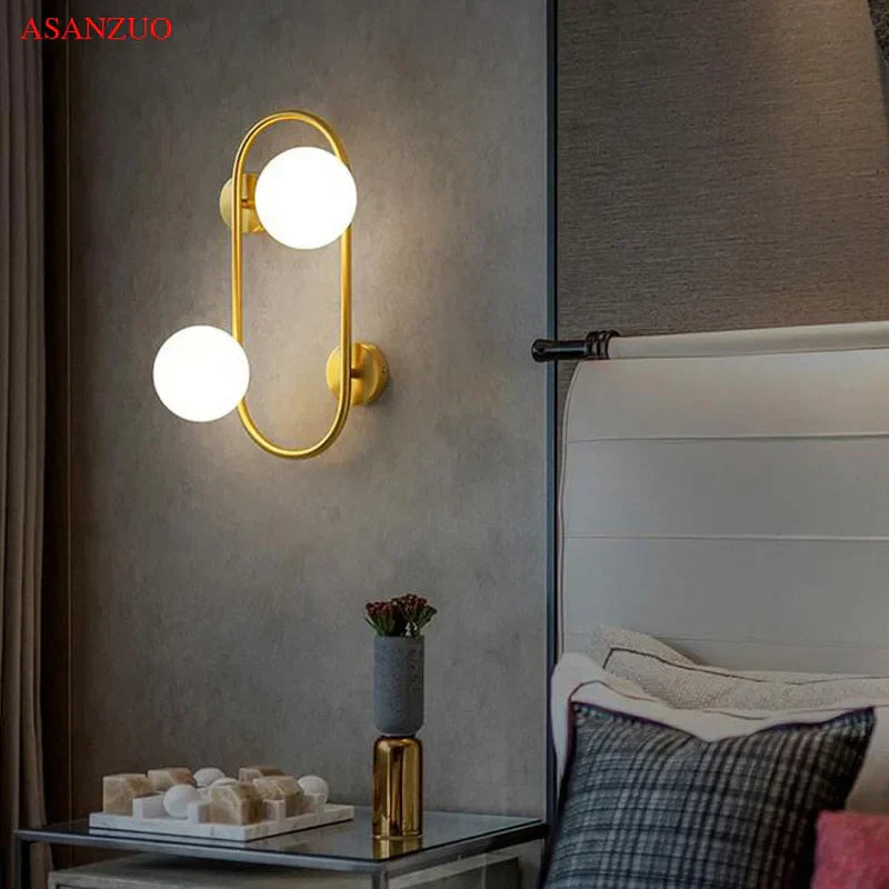 Decorbites™ Messing-LED-Wandleuchte für Schlafzimmer, Wohnzimmer, Hotel – Moderne dekorative Beleuchtung
