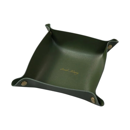 Decorbites™ Leder-Desktop-Organizer-Tablett: Aufbewahrung für Kosmetik, Schmuck, Schlüsselhalter für Zuhause/Büro