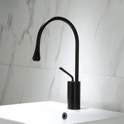 DecorBites™ Gun Grey Brass Basin Faucet Hot Cold Kitchen Sink Water Crane Swivel