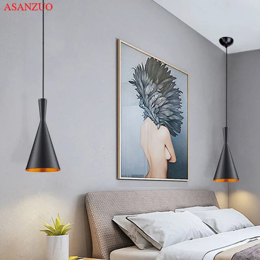 Decorbites™ Schwarze & Goldene Musikalische Anhängerleuchte für Esszimmer, Wohnzimmer & Bar-Dekoration