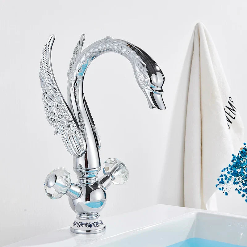 Gold Brass Swan Faucet