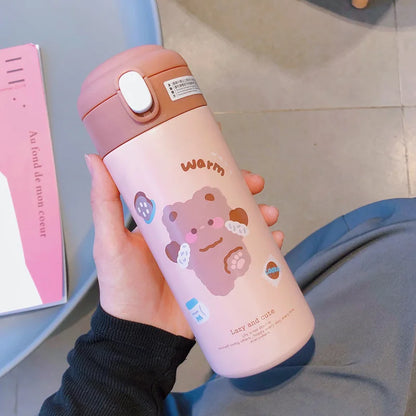 Decorbites™ Süßer Isolierter Trinkhalm-Becher Thermosflasche aus Edelstahl Vakuumflasche